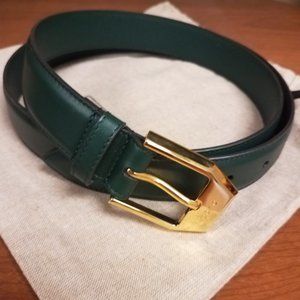 Authentic Gucci Green Leather Belt